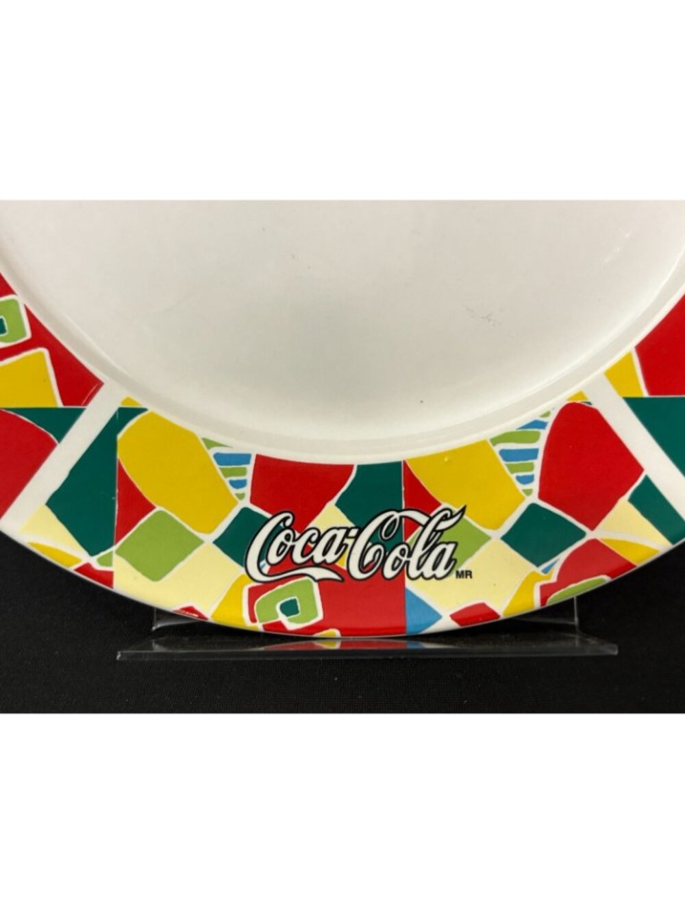 Vintage Coca Cola Santa Anita Stoneware Plate Bowl Soup Salad Bowl Mosaic Mexico - Picture 3 of 5